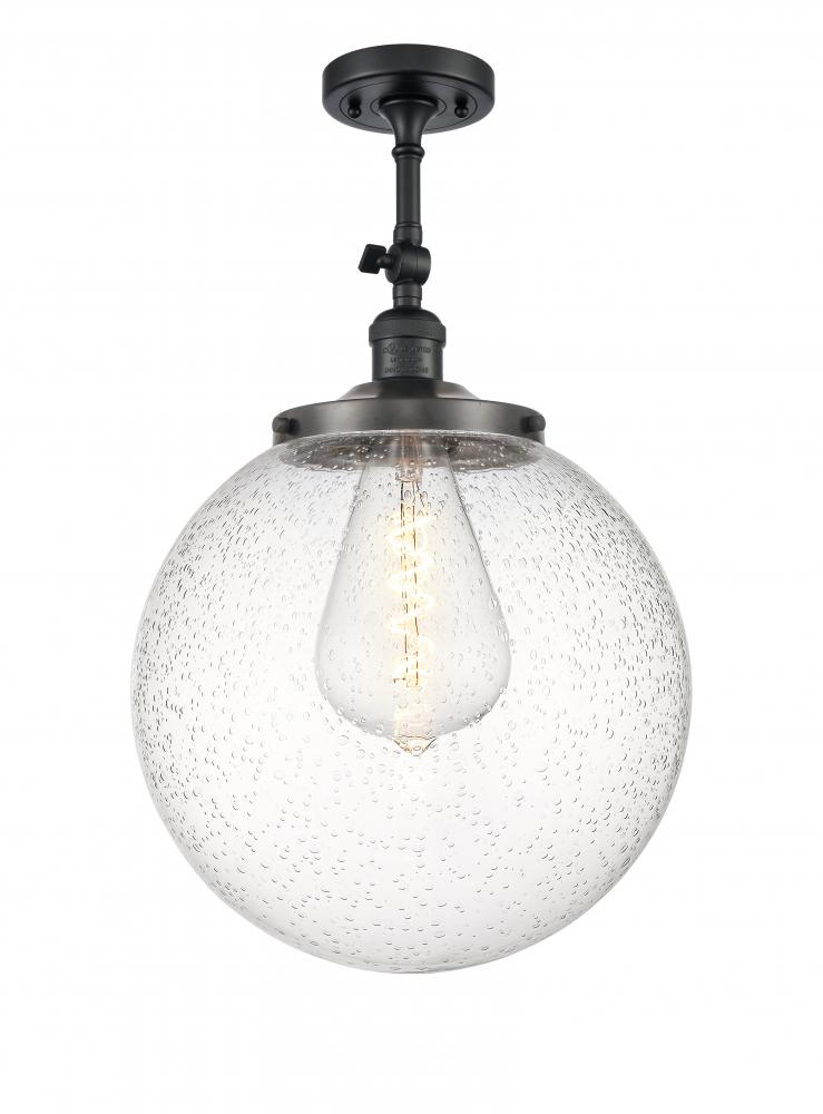 Beacon - 1 Light - 14 inch - Matte Black - Adjustable Semi-Flush Mount