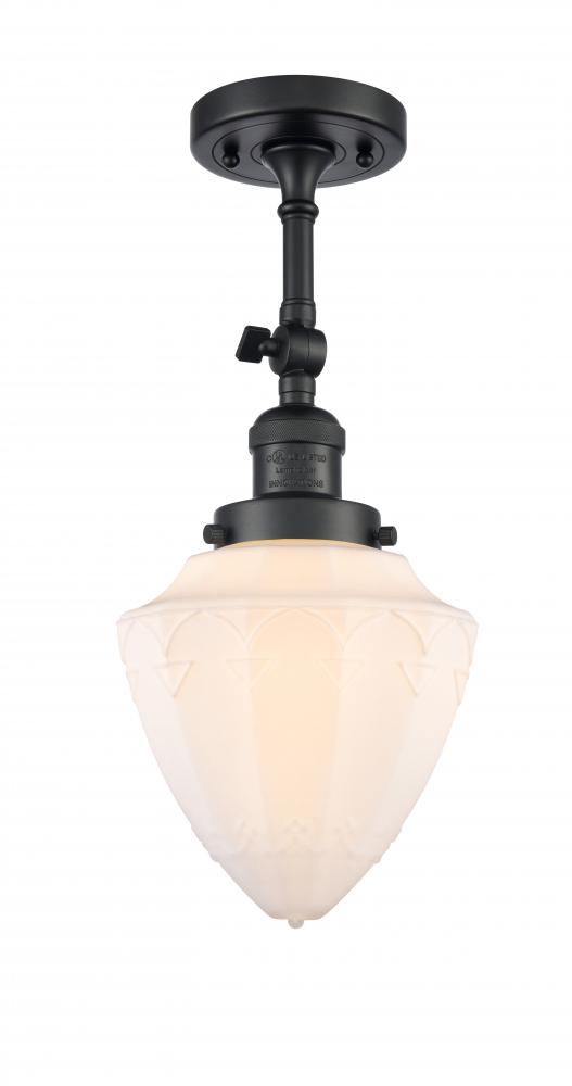 Bullet - 1 Light - 6 inch - Matte Black - Adjustable Semi-Flush Mount