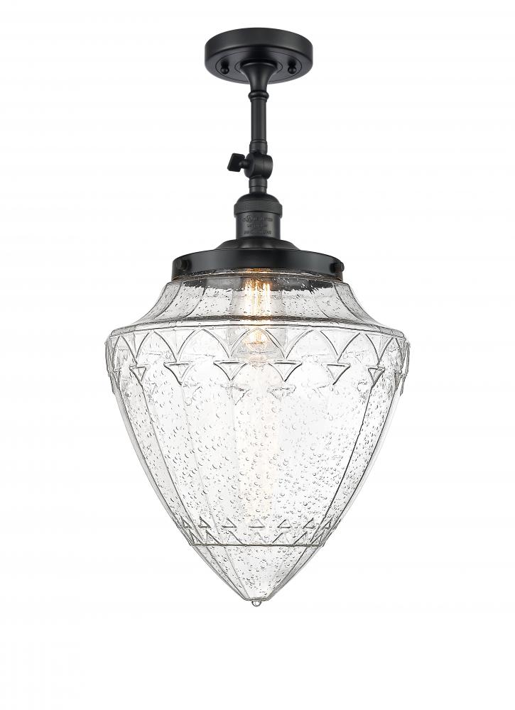 Beacon - 1 Light - 12 inch - Matte Black - Adjustable Semi-Flush Mount