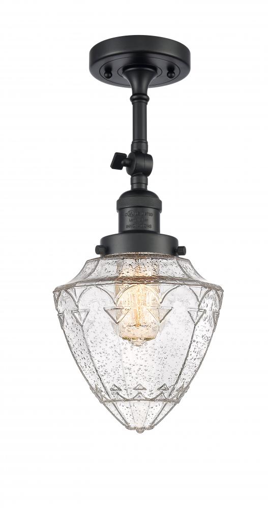 Bullet - 1 Light - 6 inch - Matte Black - Adjustable Semi-Flush Mount