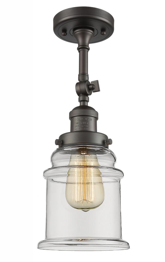 Canton - 1 Light - 6 inch - Oil Rubbed Bronze - Adjustable Semi-Flush Mount