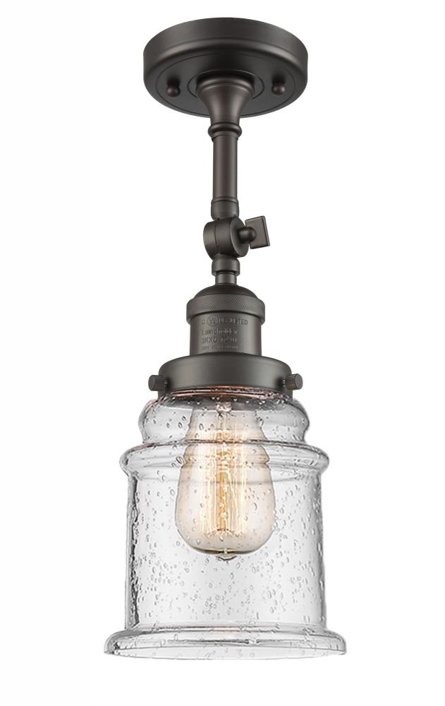 Canton - 1 Light - 6 inch - Oil Rubbed Bronze - Adjustable Semi-Flush Mount