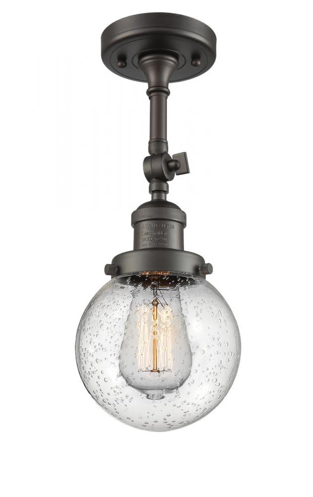 Beacon - 1 Light - 6 inch - Oil Rubbed Bronze - Adjustable Semi-Flush Mount