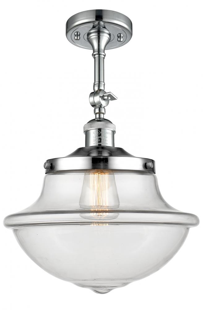 Oxford - 1 Light - 12 inch - Polished Chrome - Adjustable Semi-Flush Mount
