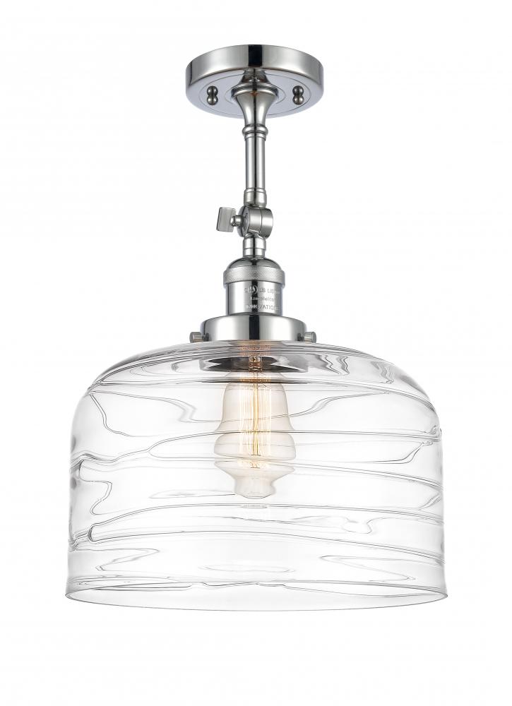 Bell - 1 Light - 12 inch - Polished Chrome - Adjustable Semi-Flush Mount