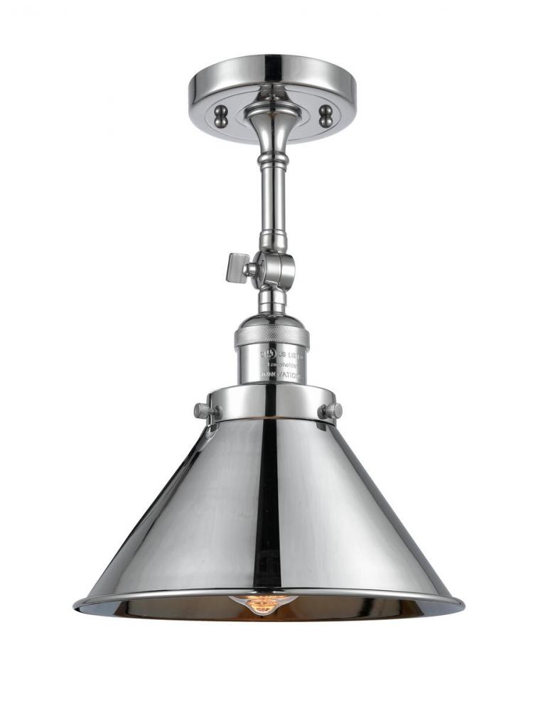 Briarcliff - 1 Light - 10 inch - Polished Chrome - Adjustable Semi-Flush Mount