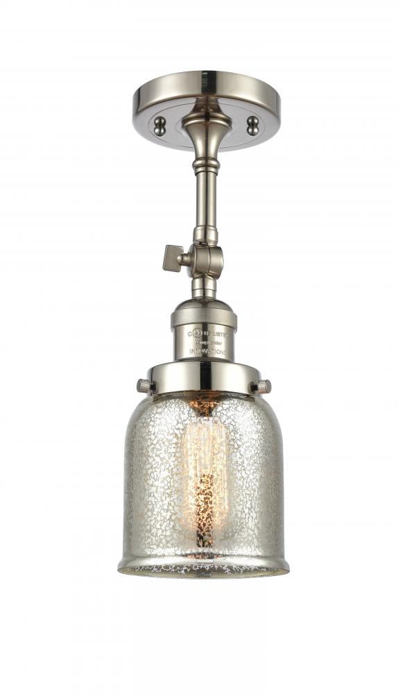 Bell - 1 Light - 5 inch - Polished Nickel - Adjustable Semi-Flush Mount