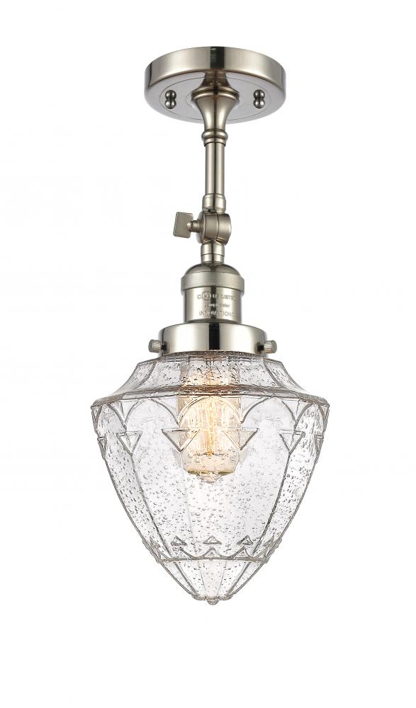 Bullet - 1 Light - 6 inch - Polished Nickel - Adjustable Semi-Flush Mount