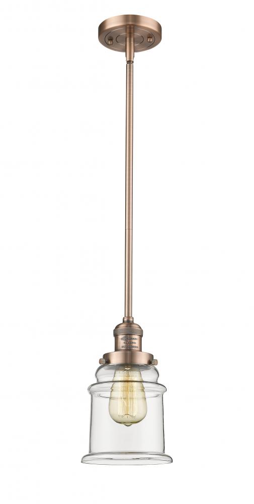 Canton - 1 Light - 7 inch - Antique Copper - Stem Hung - Mini Pendant