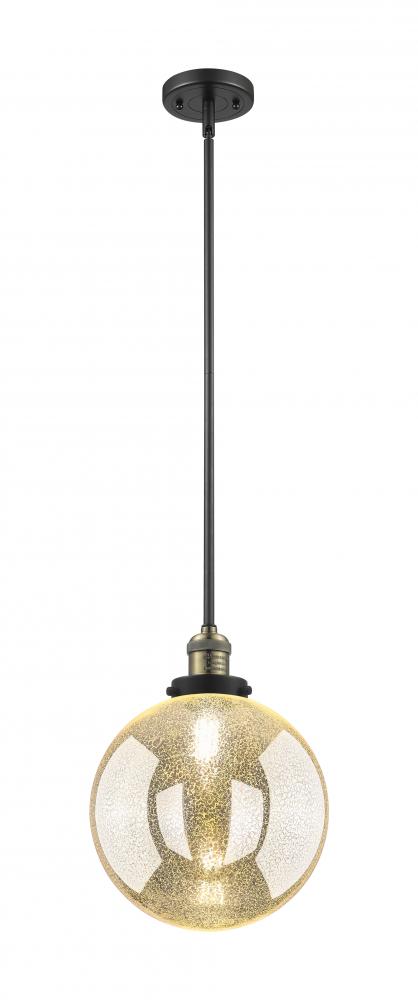Beacon - 1 Light - 10 inch - Black Antique Brass - Stem Hung - Mini Pendant