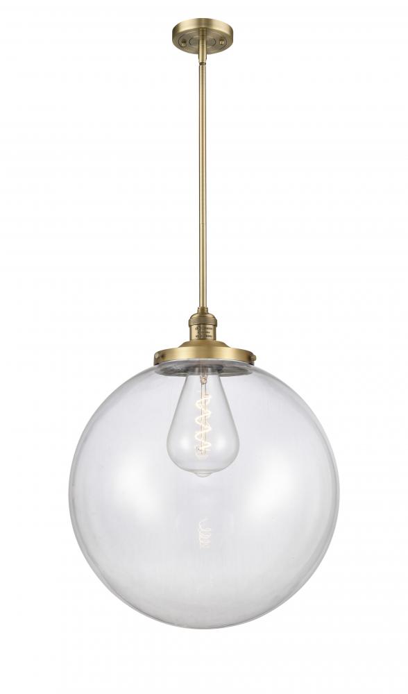 Beacon - 1 Light - 18 inch - Brushed Brass - Stem Hung - Pendant