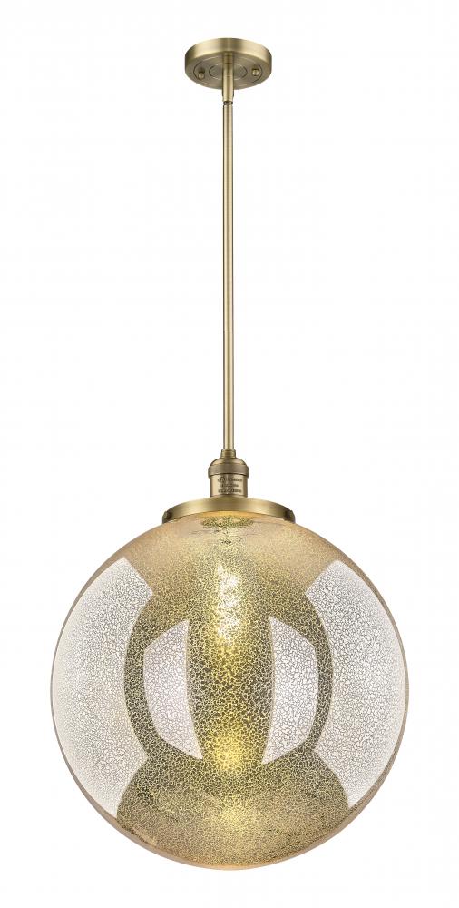 Beacon - 1 Light - 18 inch - Brushed Brass - Stem Hung - Pendant