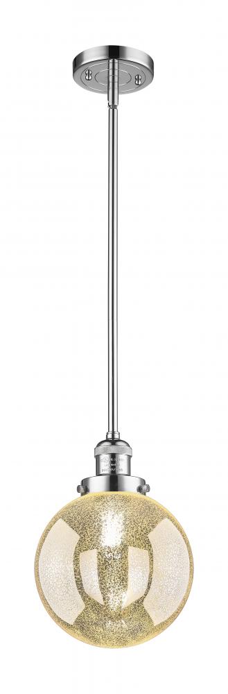 Beacon - 1 Light - 8 inch - Polished Chrome - Stem Hung - Mini Pendant