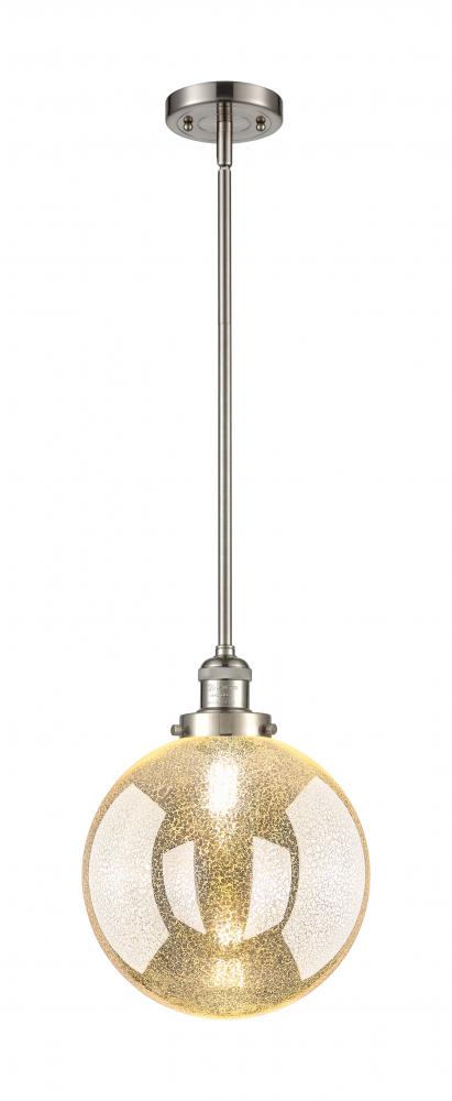 Beacon - 1 Light - 10 inch - Brushed Satin Nickel - Stem Hung - Mini Pendant