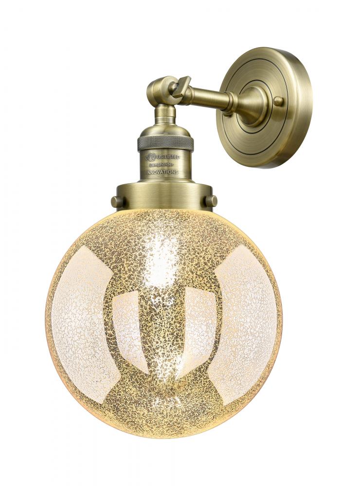 Beacon - 1 Light - 8 inch - Antique Brass - Adjustable Sconce