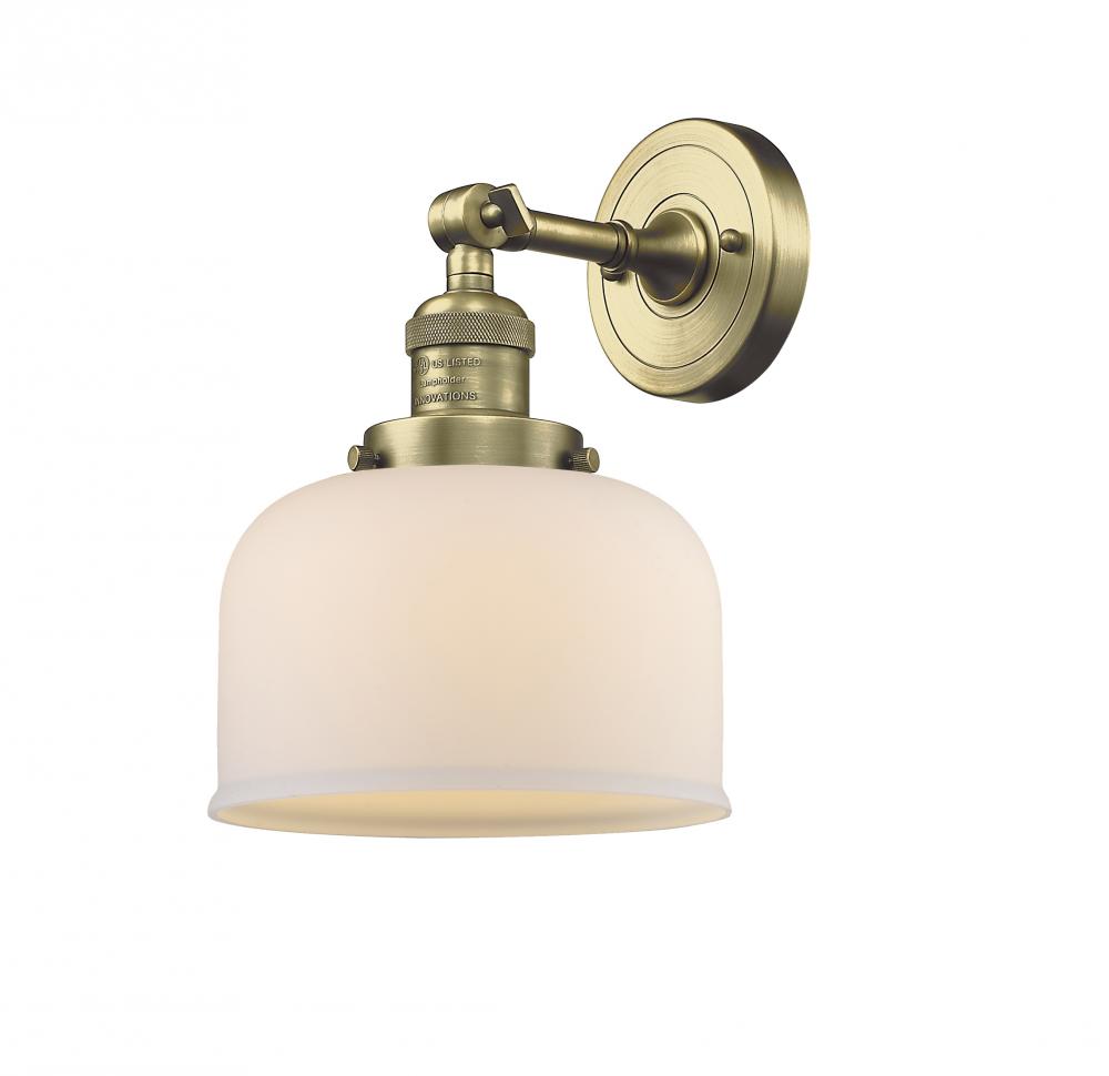 Bell - 1 Light - 8 inch - Antique Brass - Adjustable Sconce
