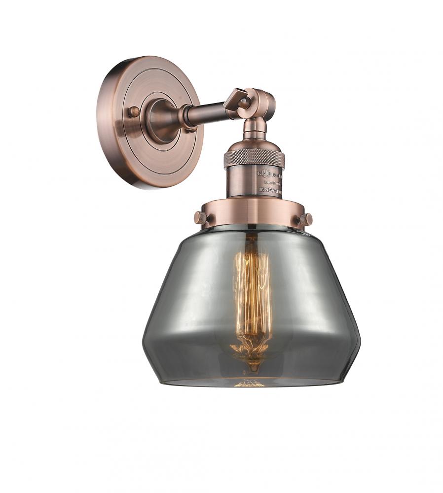 Fulton - 1 Light - 7 inch - Antique Copper - Adjustable Sconce