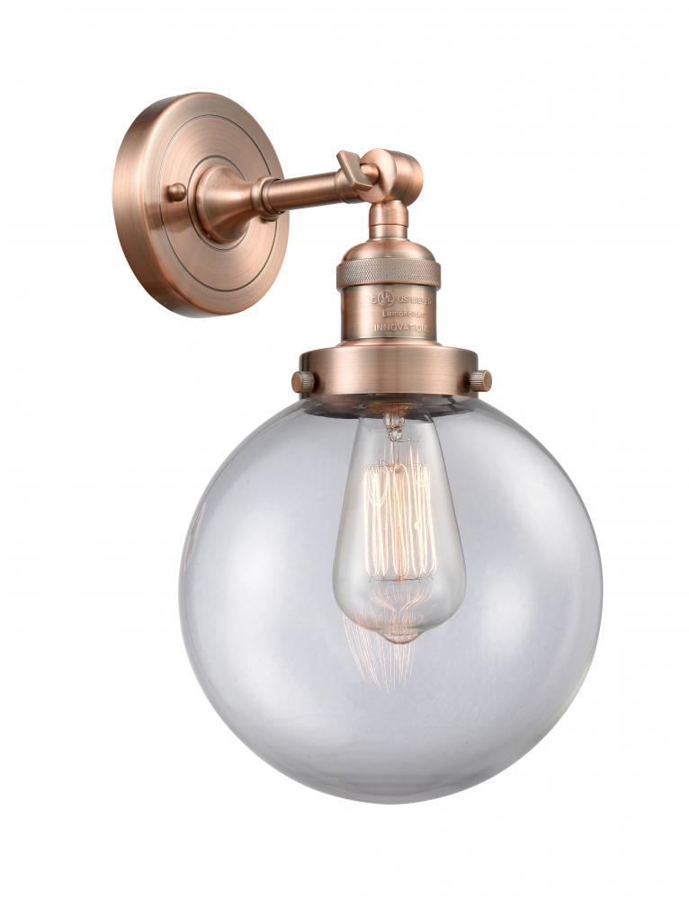 Beacon - 1 Light - 8 inch - Antique Copper - Adjustable Sconce