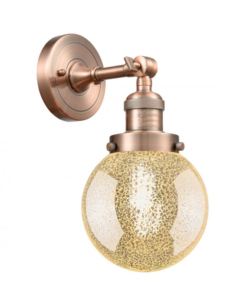 Beacon - 1 Light - 6 inch - Antique Copper - Adjustable Sconce