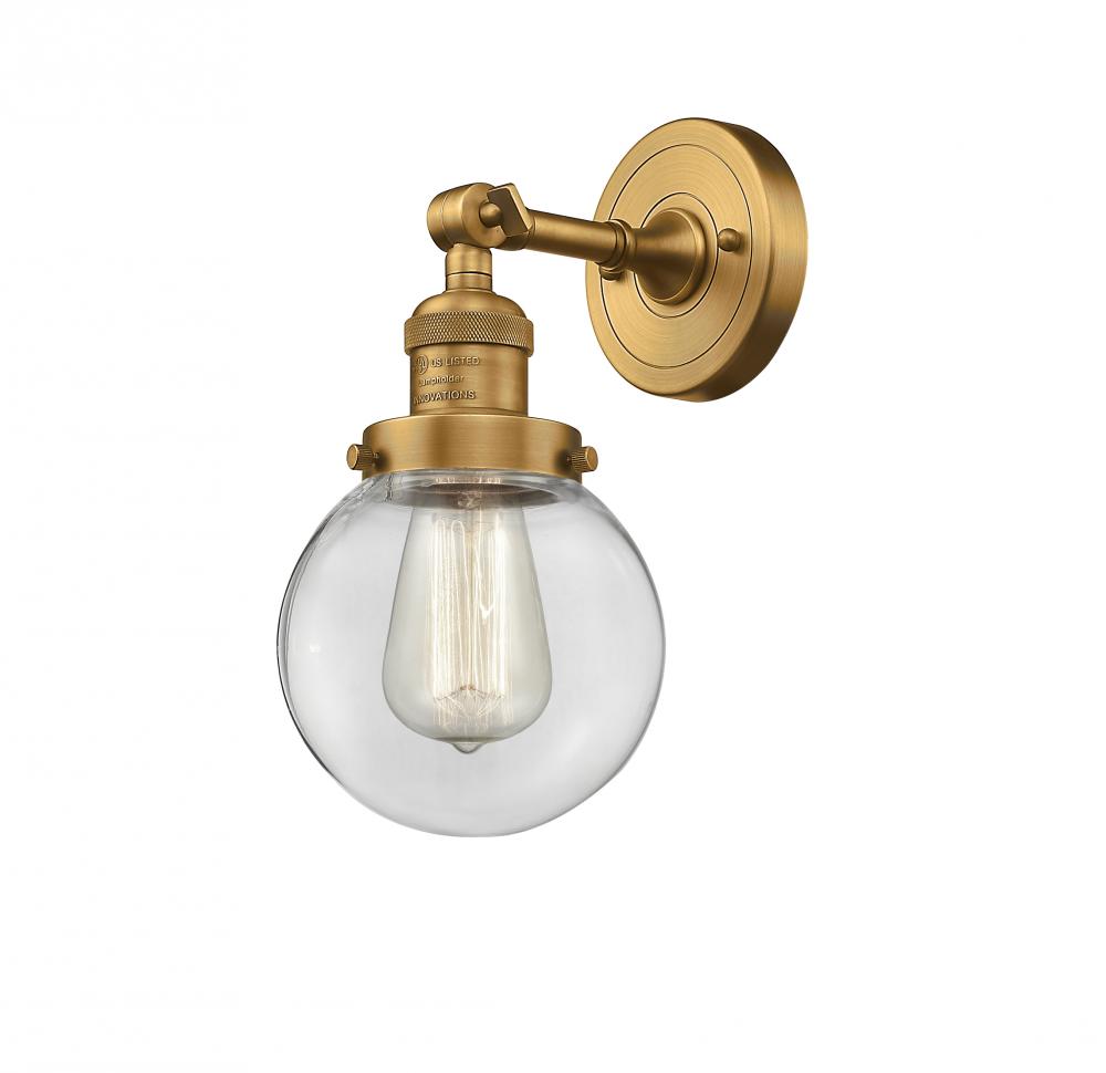 Beacon - 1 Light - 6 inch - Brushed Brass - Adjustable Sconce