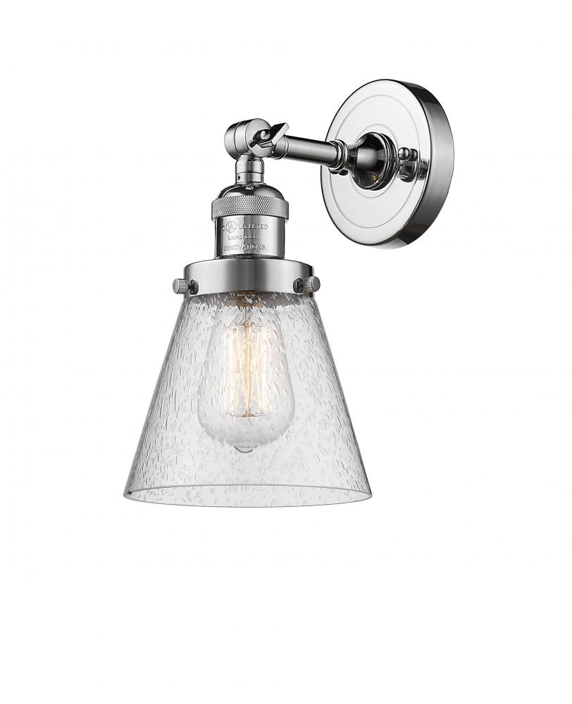 Cone - 1 Light - 6 inch - Polished Chrome - Adjustable Sconce