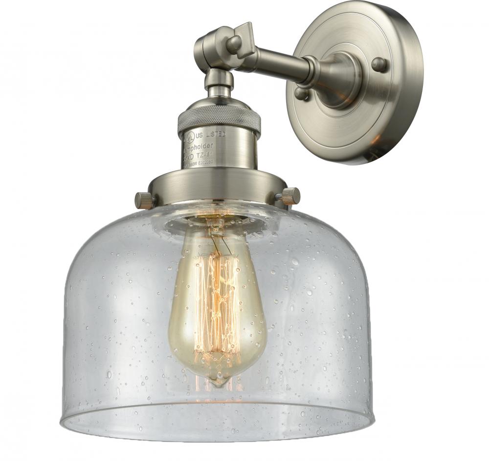 Bell - 1 Light - 8 inch - Polished Nickel - Adjustable Sconce