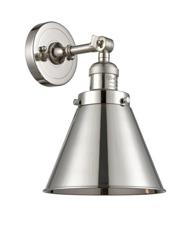 Appalachian - 1 Light - 8 inch - Polished Nickel - Adjustable Sconce