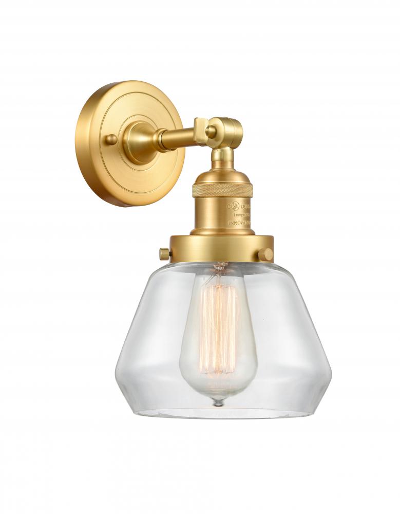 Fulton - 1 Light - 7 inch - Satin Gold - Adjustable Sconce