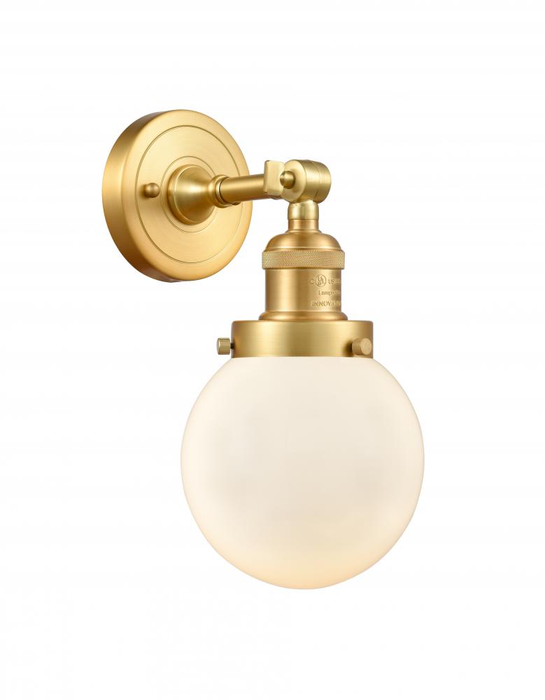 Beacon - 1 Light - 6 inch - Satin Gold - Adjustable Sconce