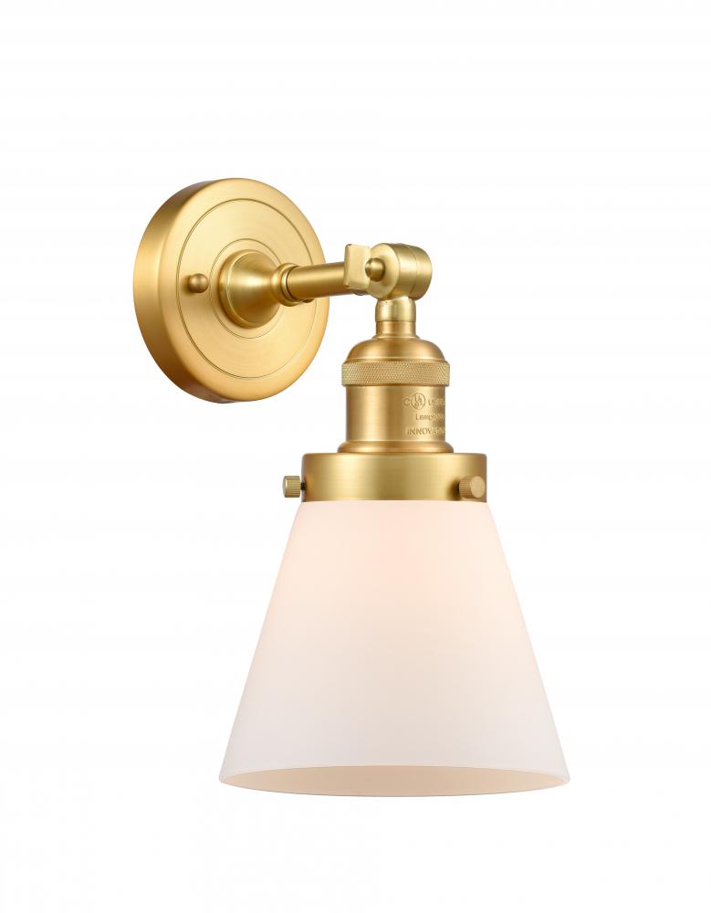 Cone - 1 Light - 6 inch - Satin Gold - Adjustable Sconce