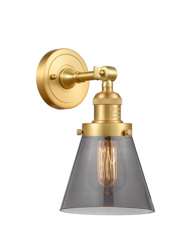 Cone - 1 Light - 6 inch - Satin Gold - Adjustable Sconce