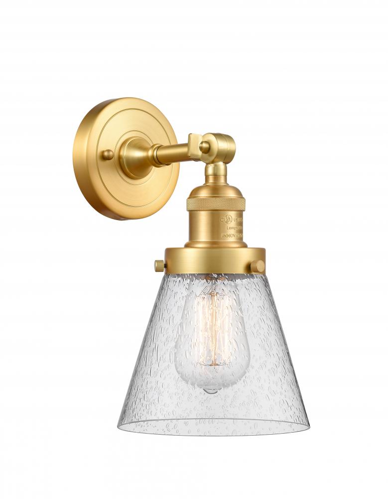 Cone - 1 Light - 6 inch - Satin Gold - Adjustable Sconce