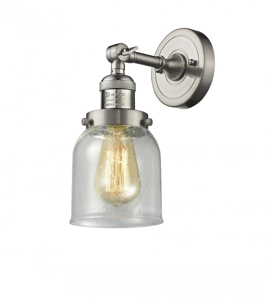 Bell - 1 Light - 5 inch - Brushed Satin Nickel - Adjustable Sconce