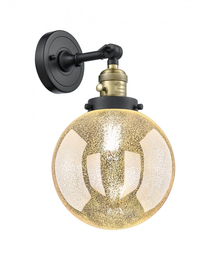 Beacon - 1 Light - 8 inch - Black Antique Brass - Adjustable Sconce