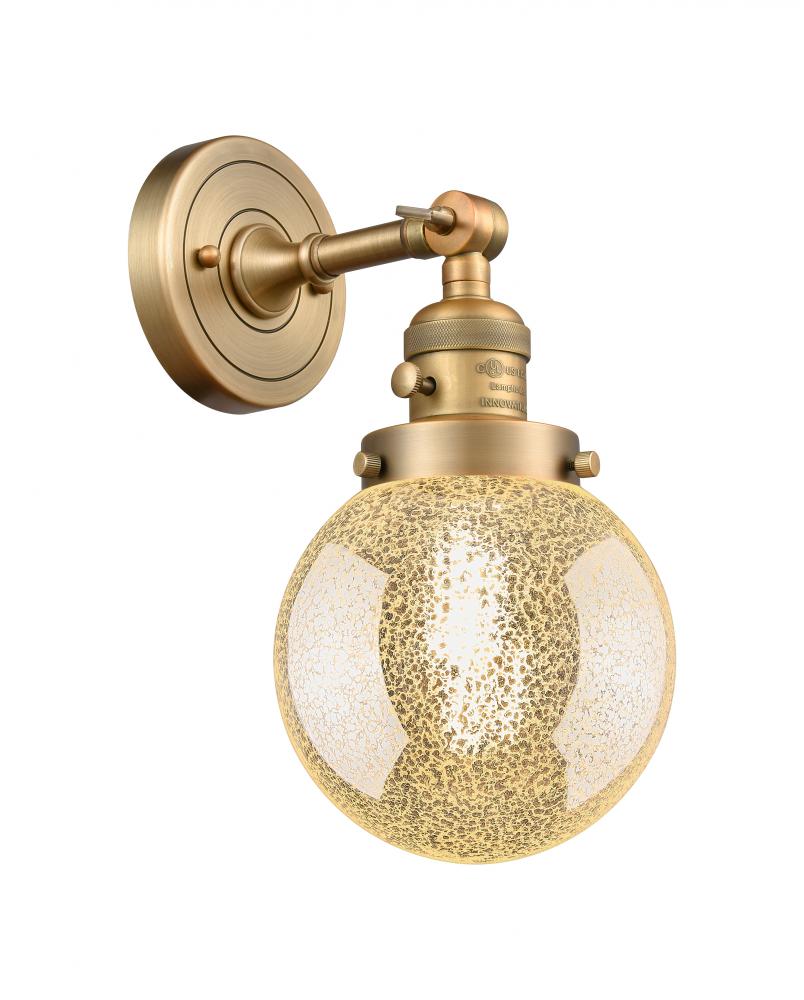 Beacon - 1 Light - 6 inch - Brushed Brass - Adjustable Sconce