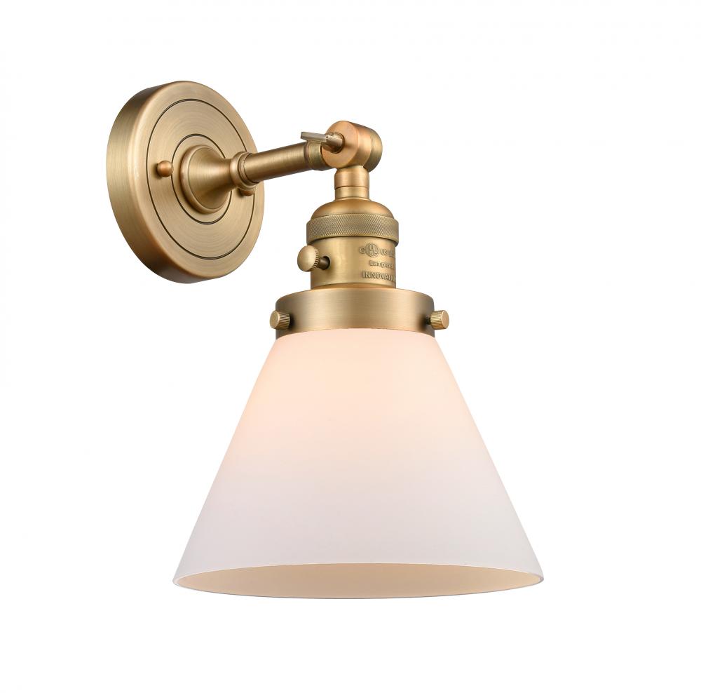 Cone - 1 Light - 8 inch - Brushed Brass - Adjustable Sconce