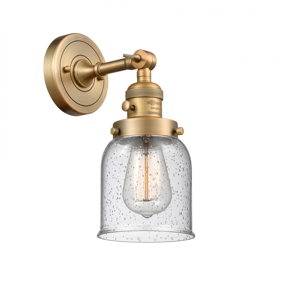 Bell - 1 Light - 5 inch - Brushed Brass - Adjustable Sconce
