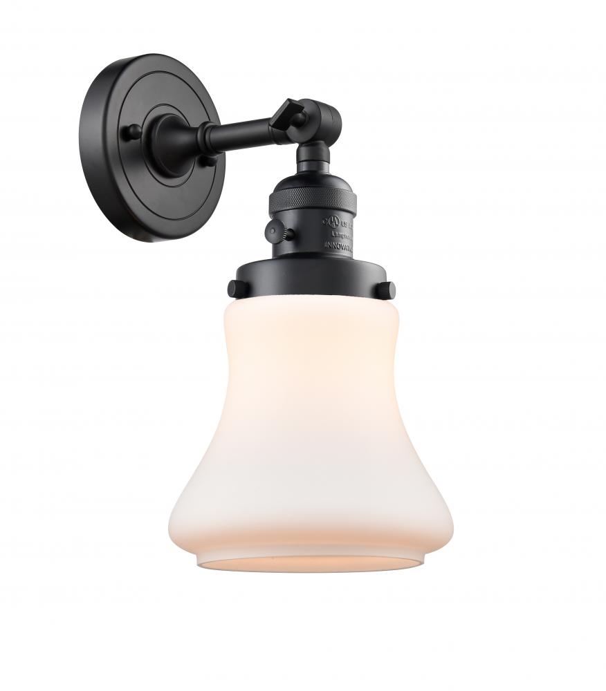 Bellmont - 1 Light - 7 inch - Matte Black - Adjustable Sconce