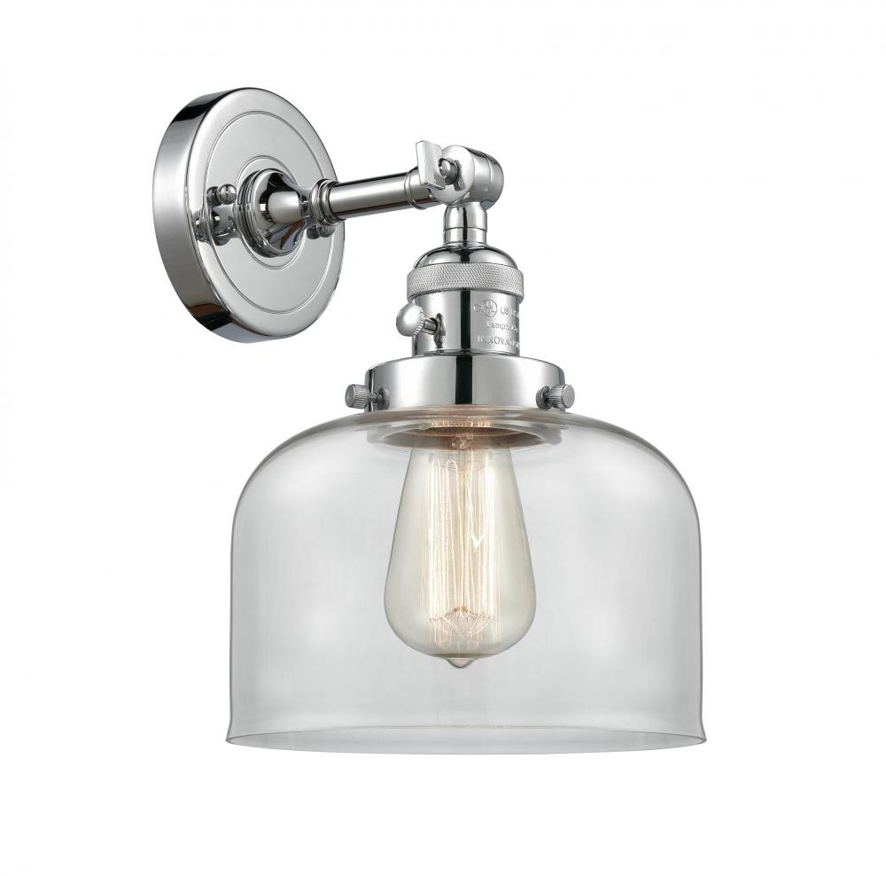 Bell - 1 Light - 8 inch - Polished Chrome - Adjustable Sconce