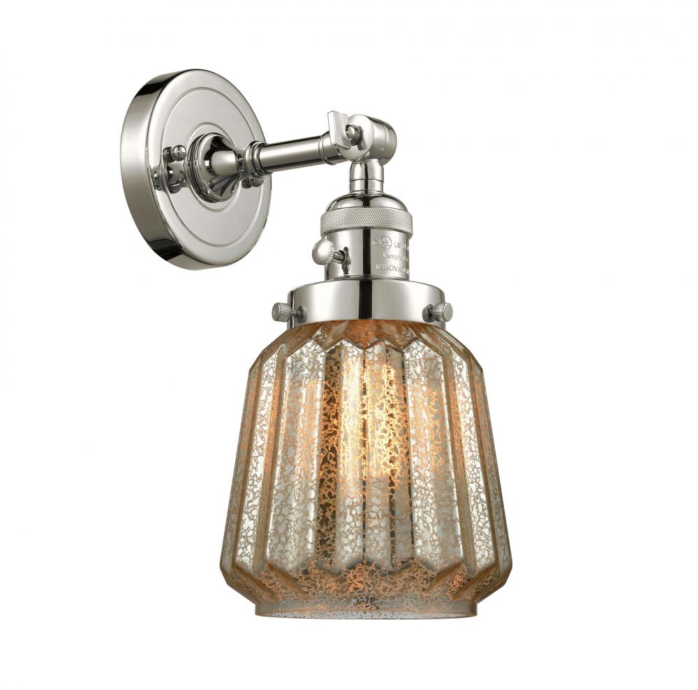 Chatham - 1 Light - 7 inch - Polished Nickel - Adjustable Sconce