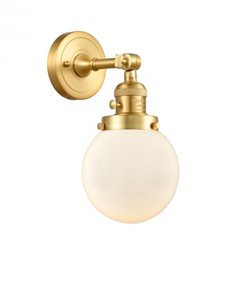 Beacon - 1 Light - 6 inch - Satin Gold - Adjustable Sconce