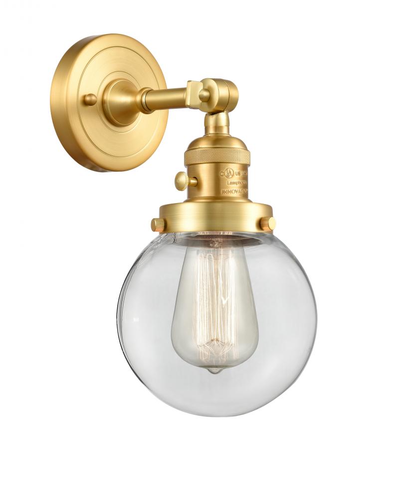 Beacon - 1 Light - 6 inch - Satin Gold - Adjustable Sconce
