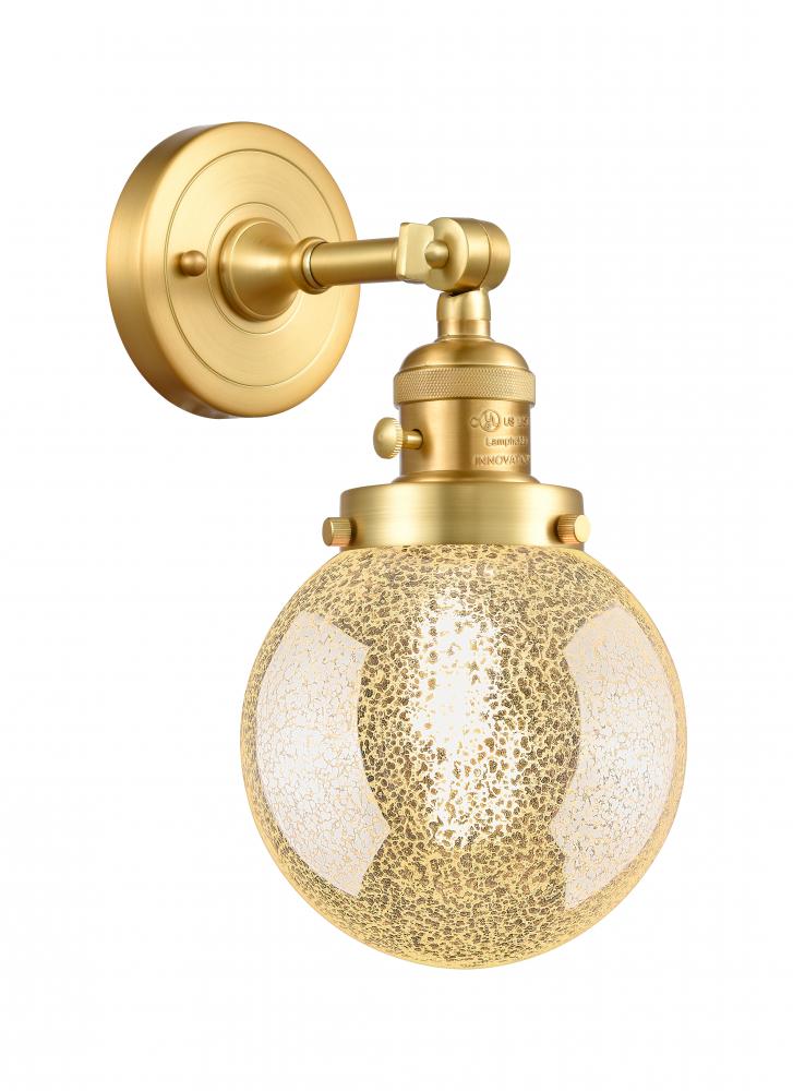 Beacon - 1 Light - 6 inch - Satin Gold - Adjustable Sconce
