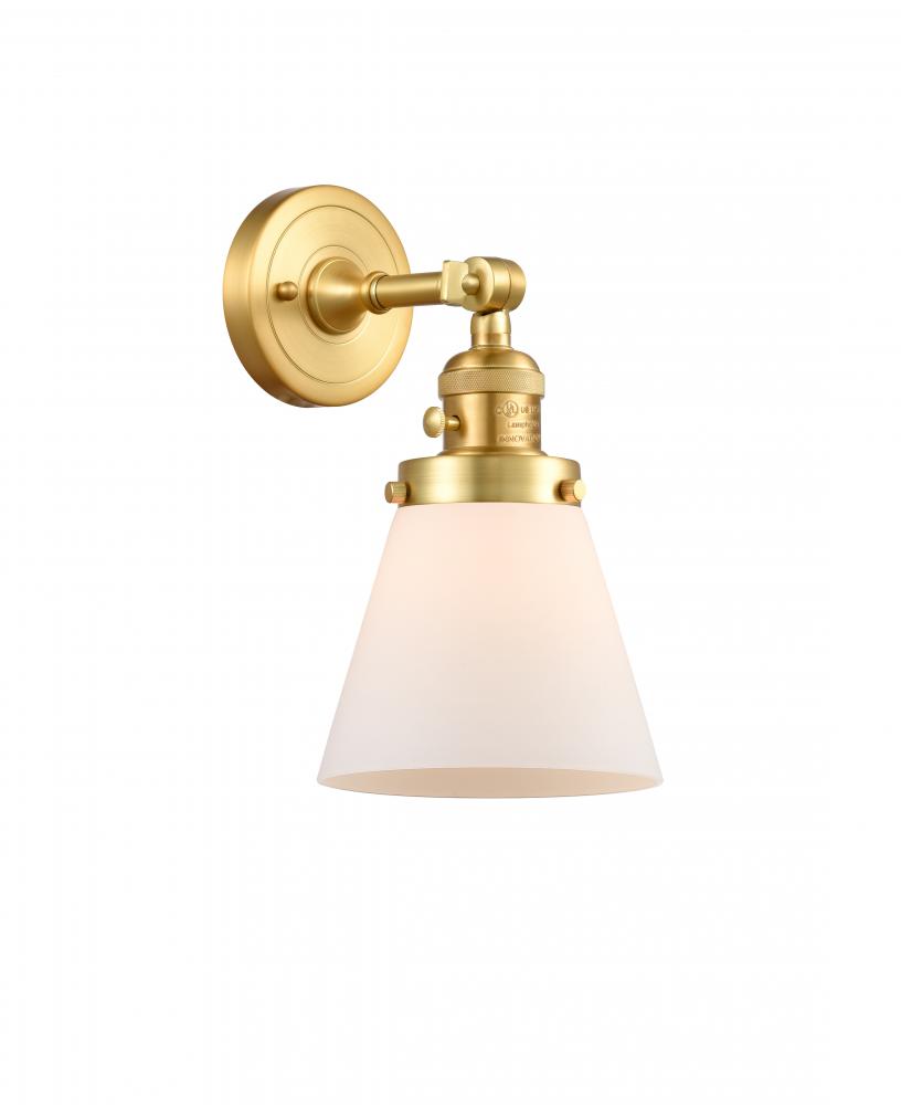 Cone - 1 Light - 6 inch - Satin Gold - Adjustable Sconce