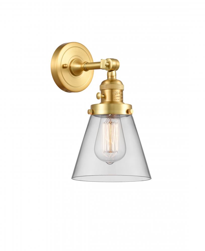 Cone - 1 Light - 6 inch - Satin Gold - Adjustable Sconce