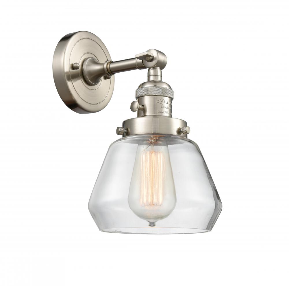 Fulton - 1 Light - 7 inch - Brushed Satin Nickel - Adjustable Sconce