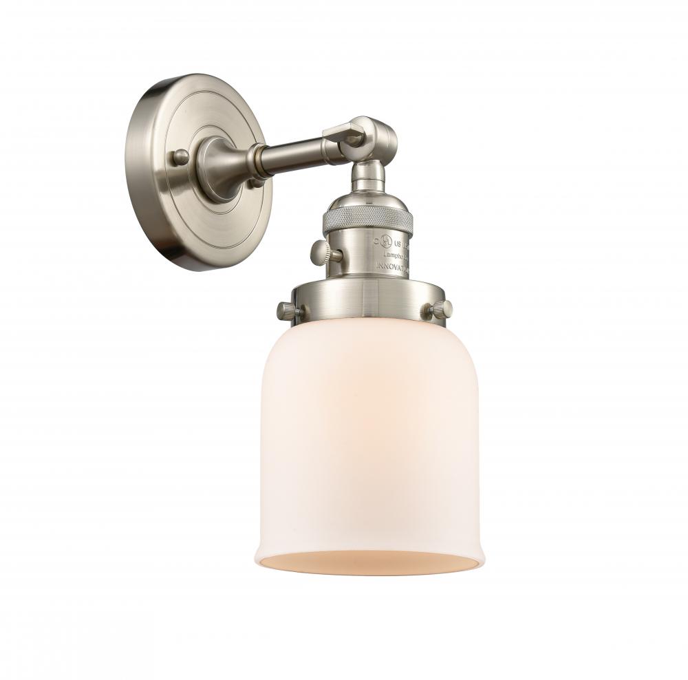 Bell - 1 Light - 5 inch - Brushed Satin Nickel - Adjustable Sconce
