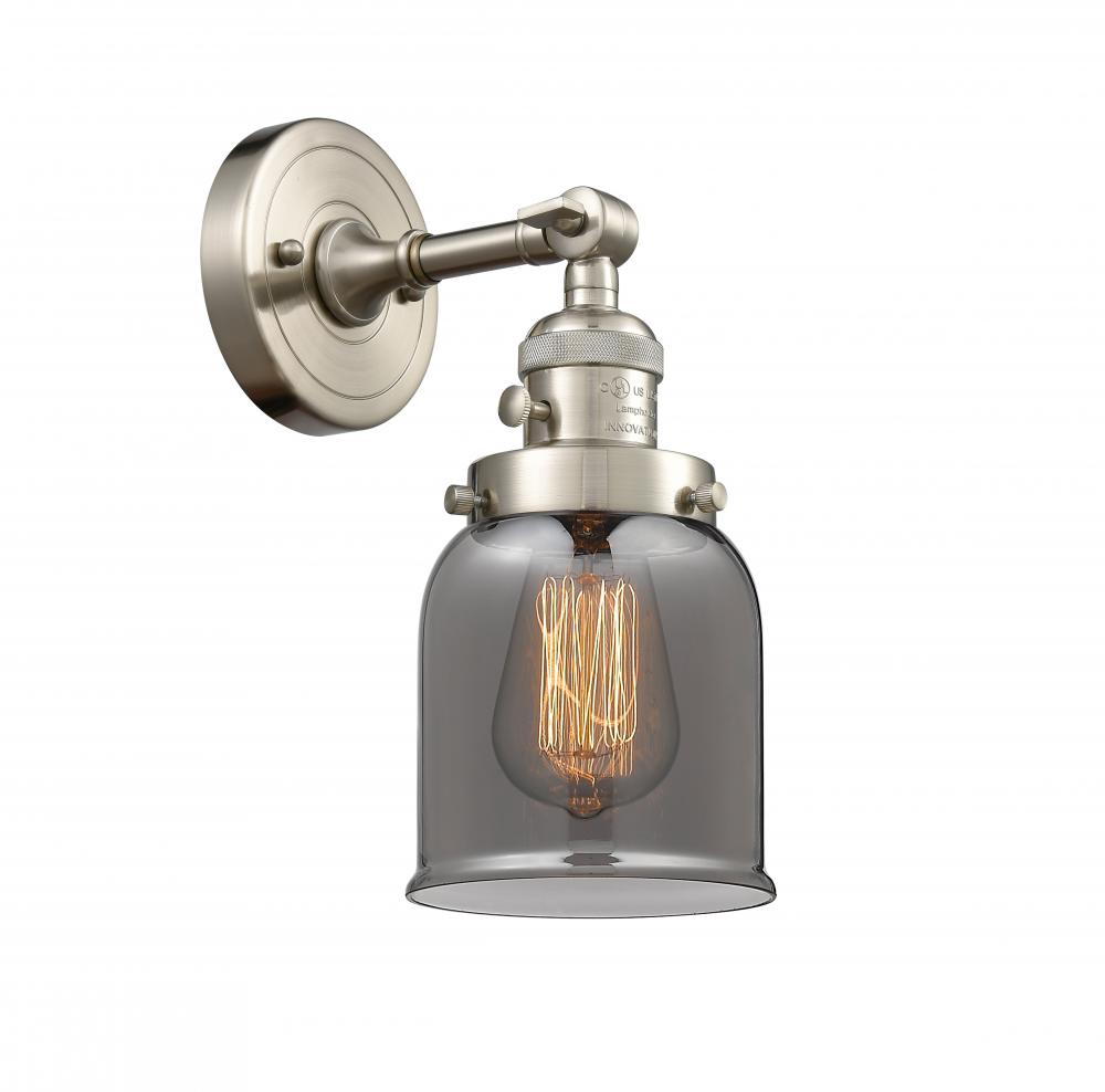 Bell - 1 Light - 5 inch - Brushed Satin Nickel - Adjustable Sconce