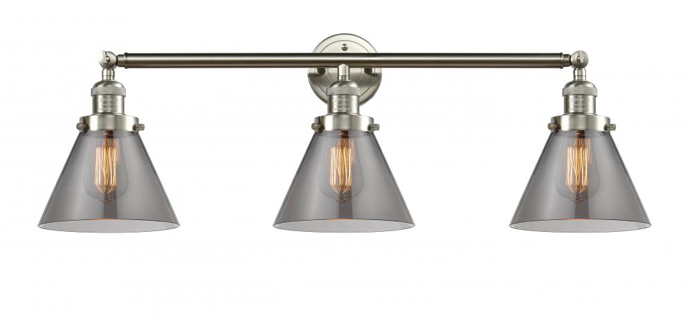 Large Cone 3 Light Bath Vanity Light