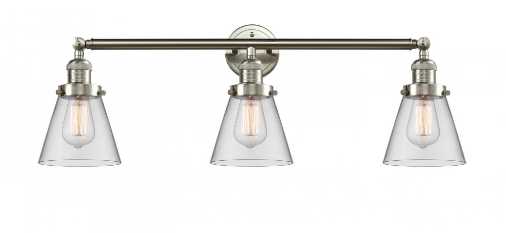 Small Cone 3 Light Bath Vanity Light